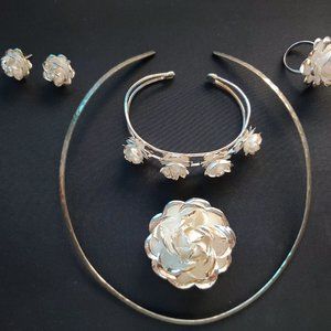 Peruvian 950 Sterling Silver Necklace, Earrings, Bracelet Pendant/Brooch & Ring